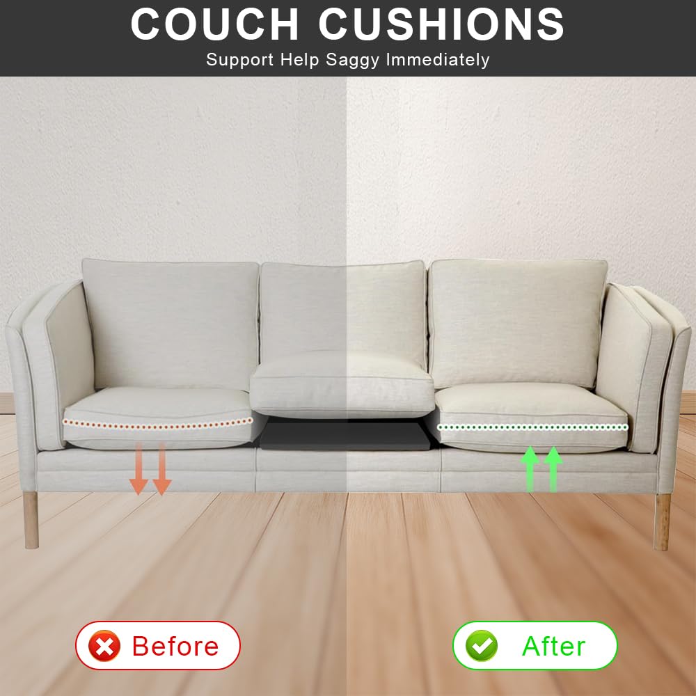 XPJBKC Sofa Cushion Support, 2 Pack 50 x 50cm Sofa Saver Furniture Seat Support Foam, High-Density Curve Sponge sofa support Pad