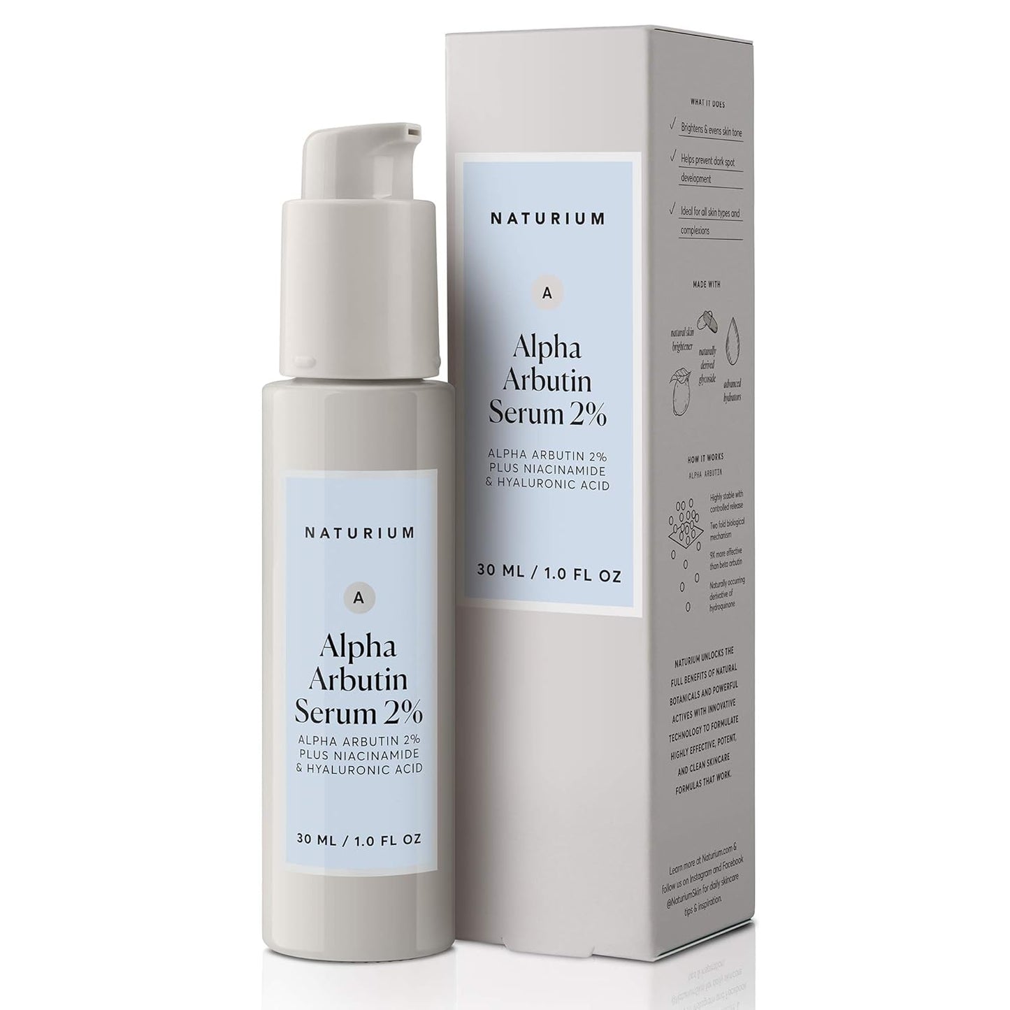 Naturium Alpha Arbutin Serum 2% with Alpha Arbutin, Niacinamide and Lemon, Face & Skin Care | 1.0 FL OZ / 30 ML