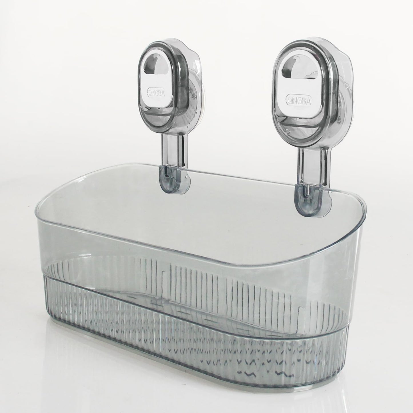 KAFENDA No-Drilling Shower Caddy Suction Cup Bathroom Storage Removable Waterproof Shower Organiser (Light Gray)