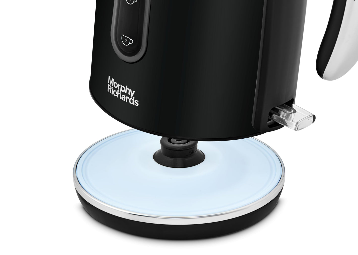 Morphy Richards 1.7L Motive Jug Kettle 3Kw Rapid Boil, Automatic Shut-off, Boil Dry Protection, 360 Degree Base, Blue Illumination On/Off