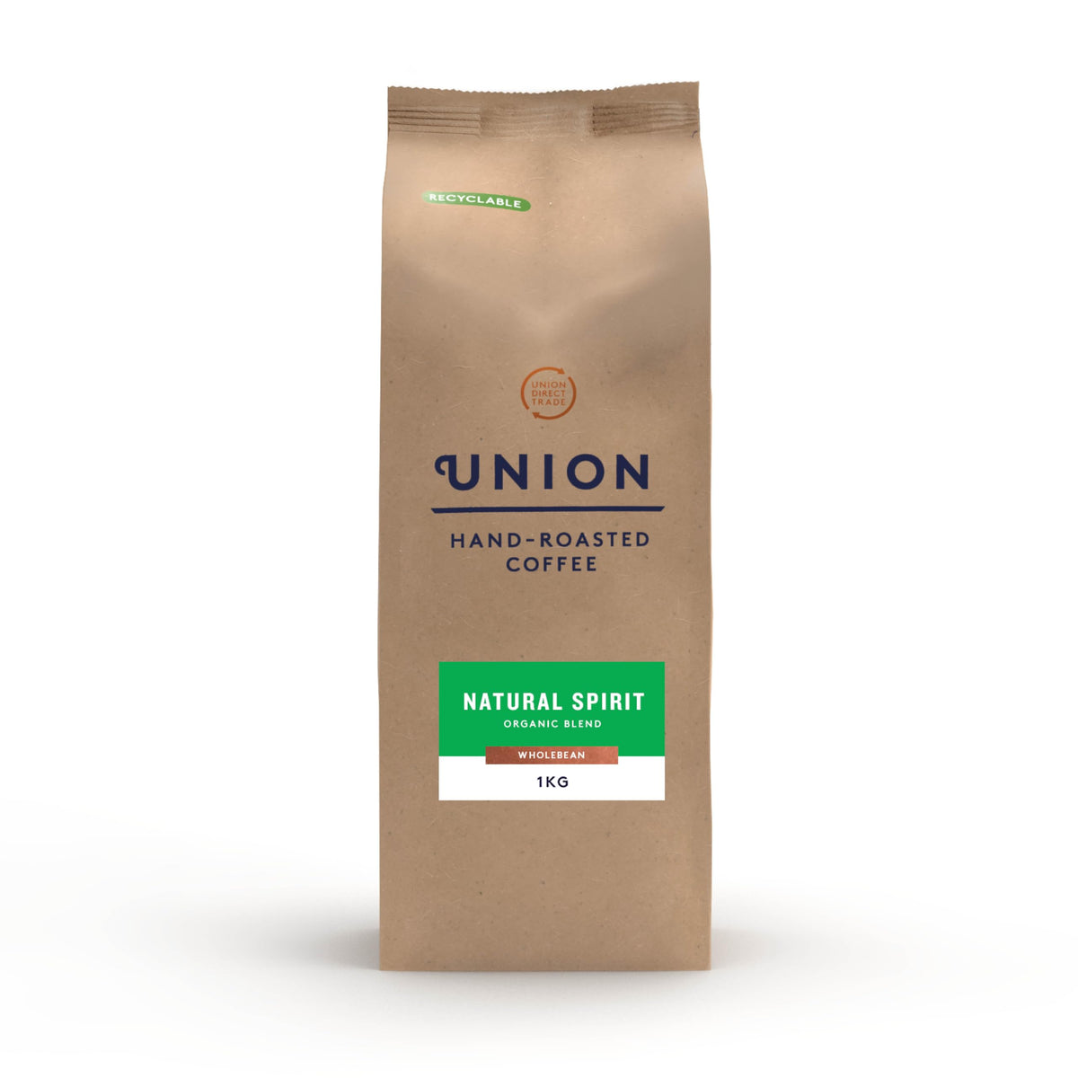 Union Hand Roasted Coffee Organic Natural Spirit Blend Wholebean, 1kg
