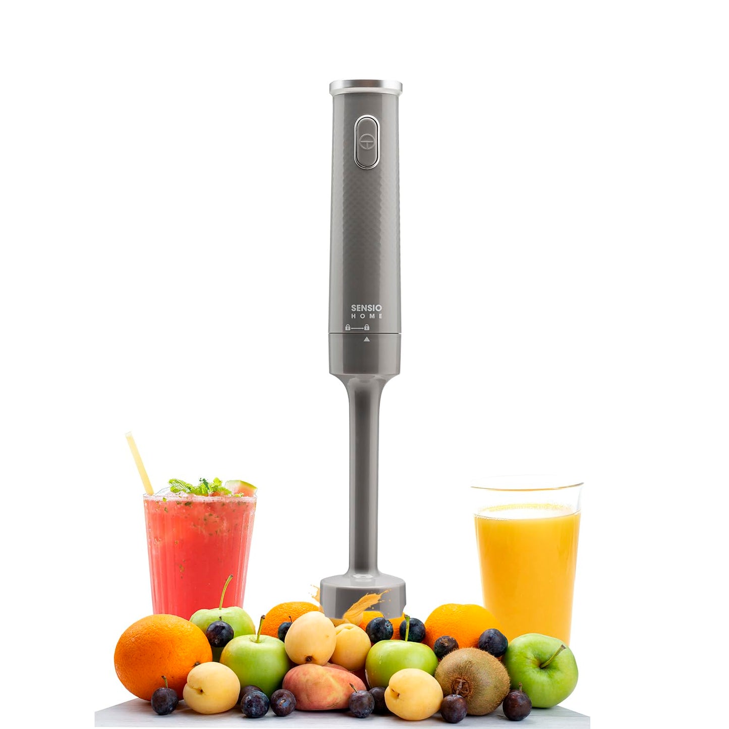 Sensio Home Hand Blender Cool Grey 200W Stick Immersion Blender Food Processor Handheld Electric with Stainless Steel Blade Great for Soups, Baby