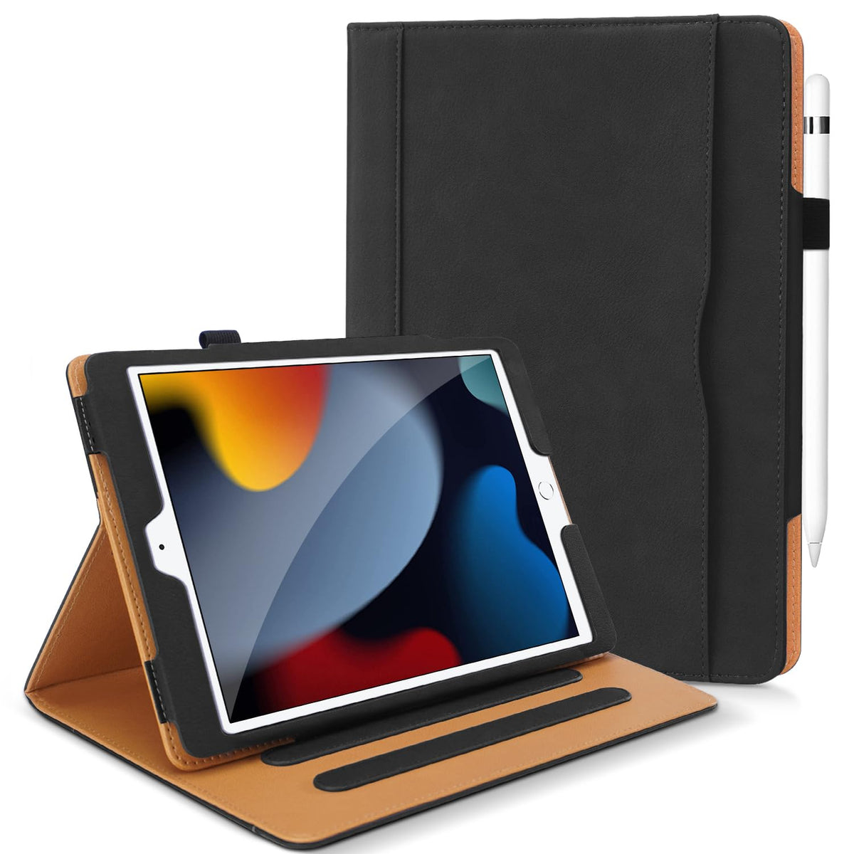 DAORANGE for iPad 9th / 8th / 7th Generation Case (10.2-Inch, 2021/2020/2019 Model), PU-Leather Folio Cover with Pencil Holder, Auto Sleep/Wake &