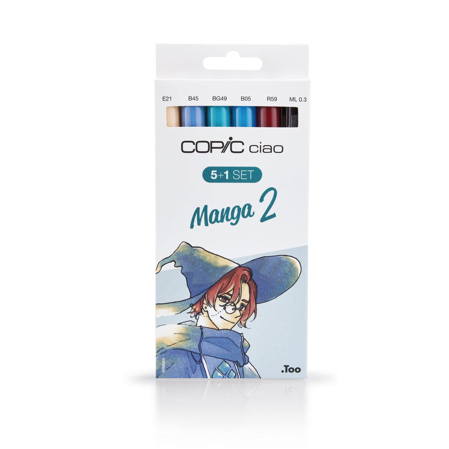 COPIC Ciao Coloured Marker Pen - 5+1 Set Manga 2, For Art & Crafts, Colouring, Graphics, Highlighter, Design, Anime, Professional & Beginners, Art