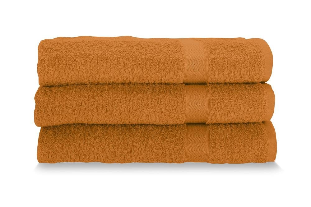 Gabel Face Towels, Pure Cotton Hydrophilic Sponge, 60 x 100 cm, Burnt, Set of 3