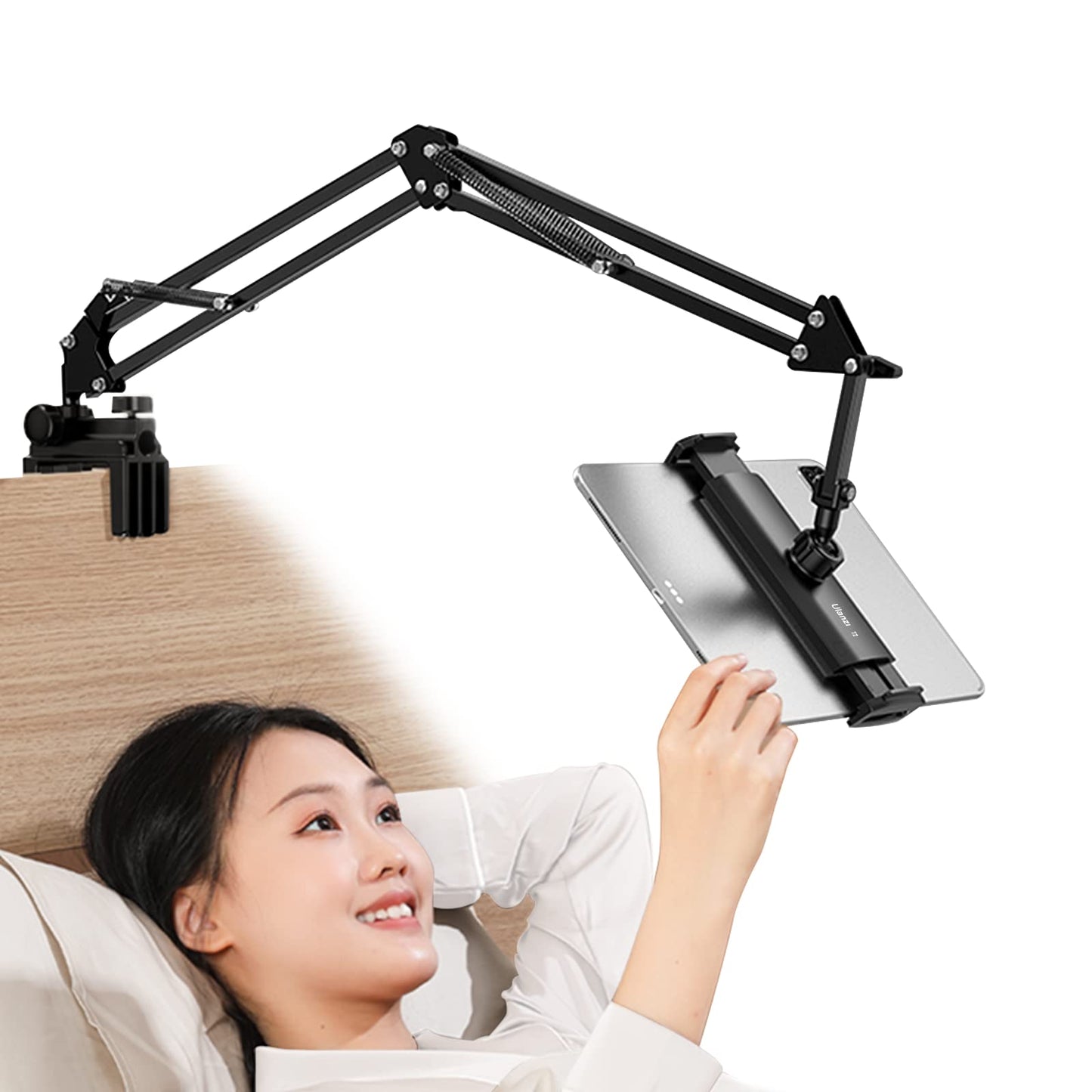 ULANZI iPad Holder for Bed, 360? Rotation, Compatible with iPad Air, Mini, Pro & Other Tablets, 4.6-12.9" Devices