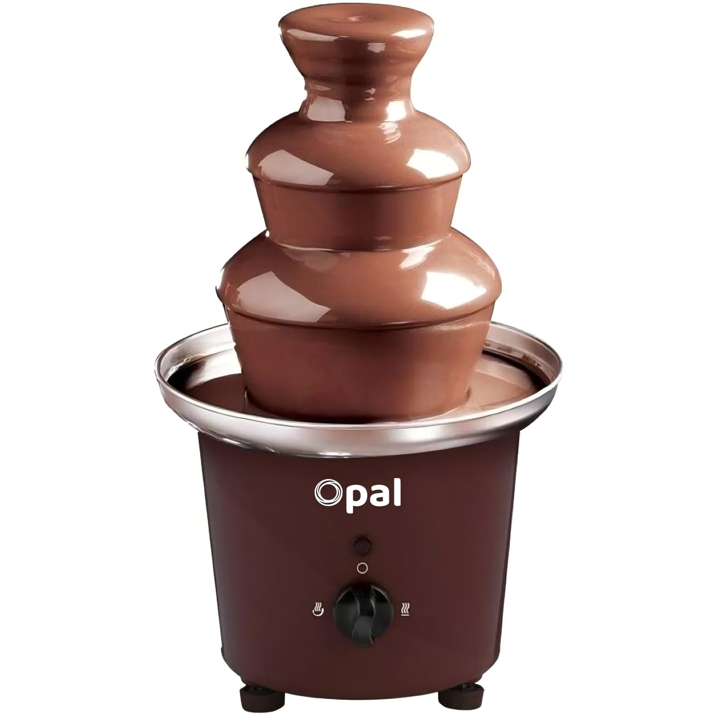 Opal Large Size Stainless Steel Chocolate Fountain 900ml Fondue Set Electric 3-Tier Machine with Hot Melting Pot Base OCF11 (OCF11)