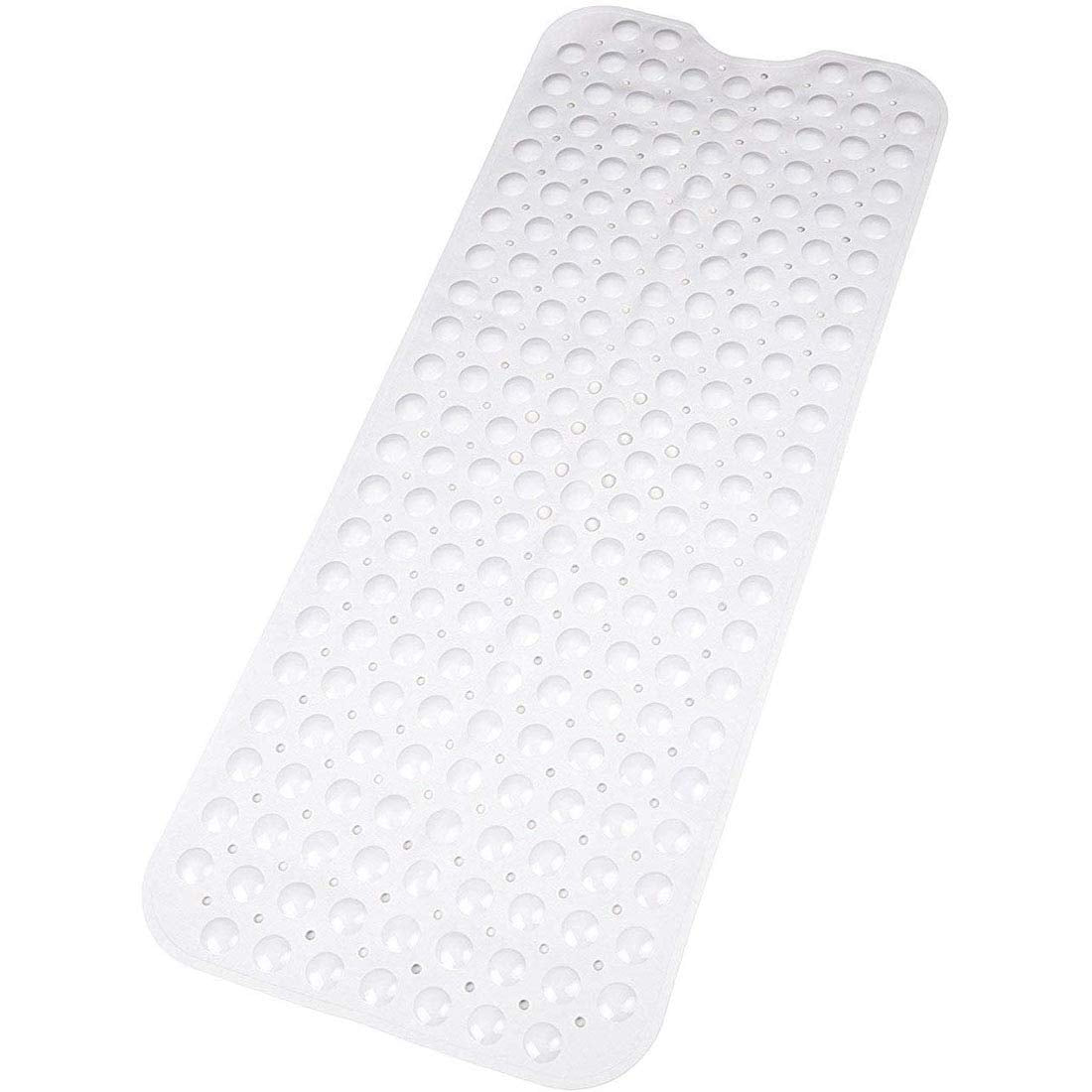 Pinzz Extra Long Bathtub Mat Non-Slip Suction Cups Bath Mat Durable Stylish White Anti-Slip Shower Mat With Modern Design Quality Suction Cups Machine