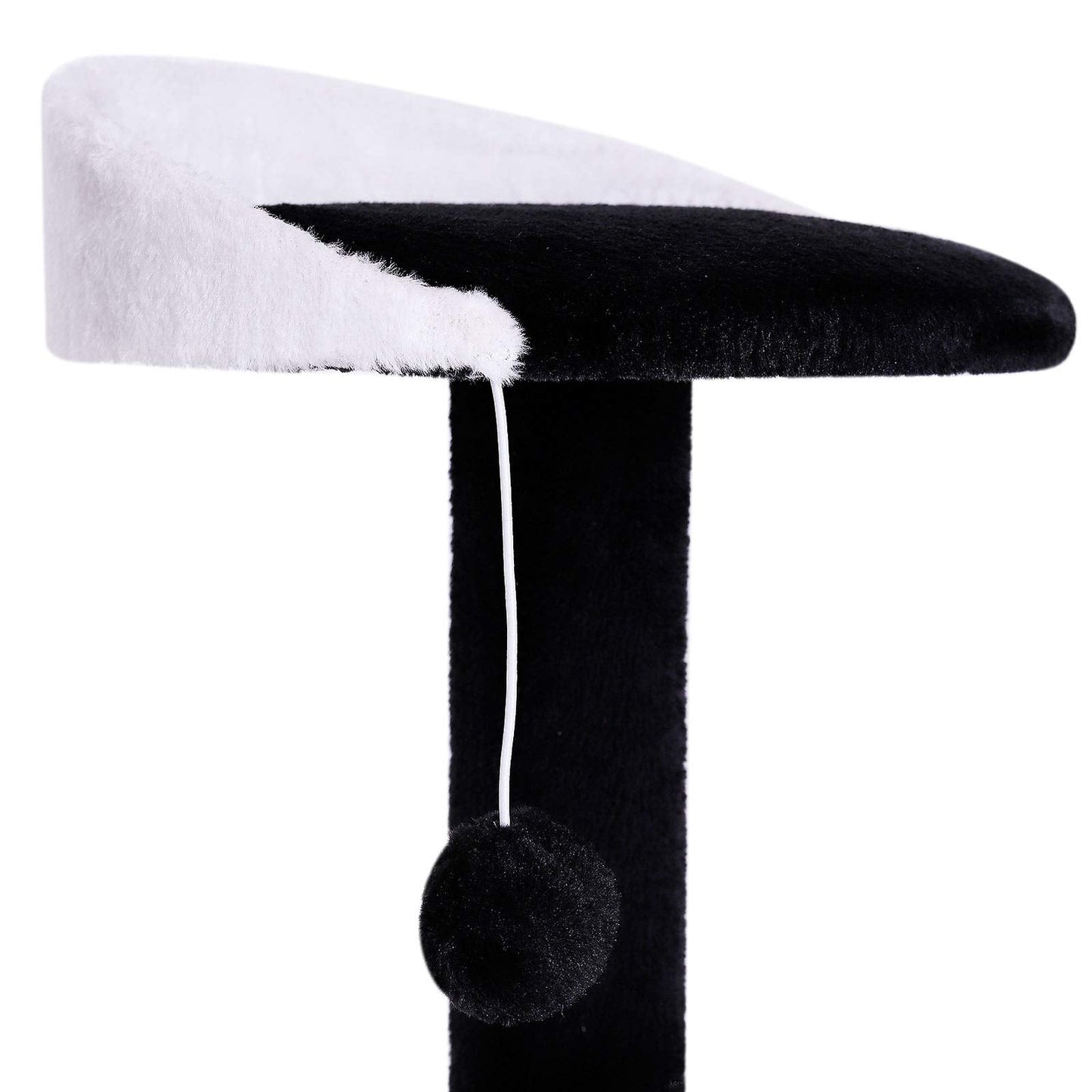 lionto dibea Cat Tree Activity Centre Sisal Climbing Toy, 65 cm, Black/White