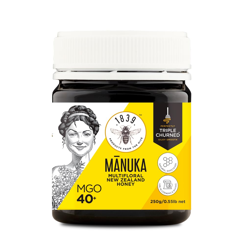 1839 Manuka Honey - Certified MGO 40+ genuine Tripple Churned Manuka Honey from New Zealand. 400g Squeezable Pouch.