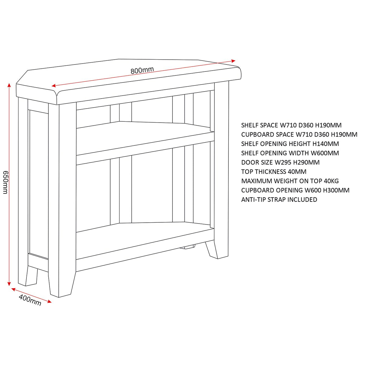Seconique Windsor Corner Tv Unit in Pebble Grey/Oak