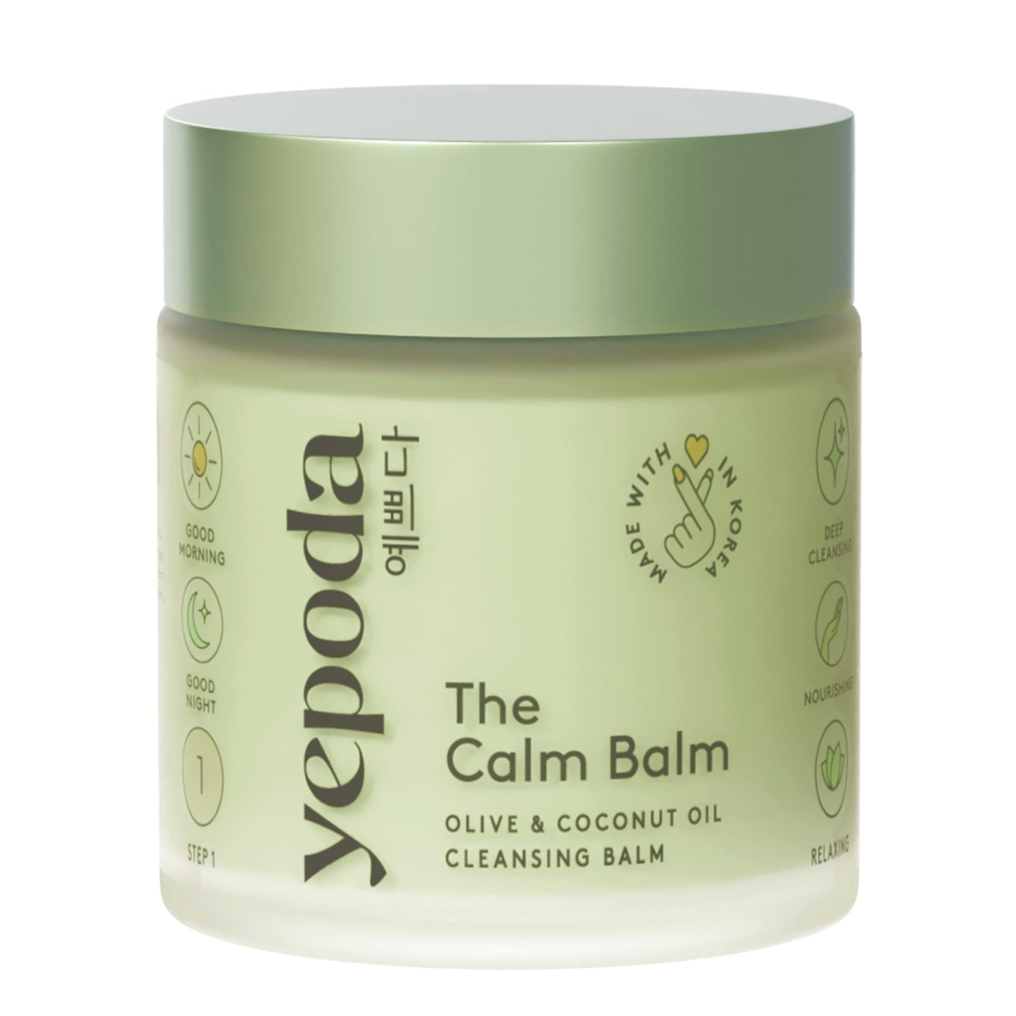 Yepoda The Calm Balm, Gentle Makeup Remover & Deep Cleansing Balm, Removes Waterproof Makeup & Impurities, Vegan Korean Face Cleanser for All Skin
