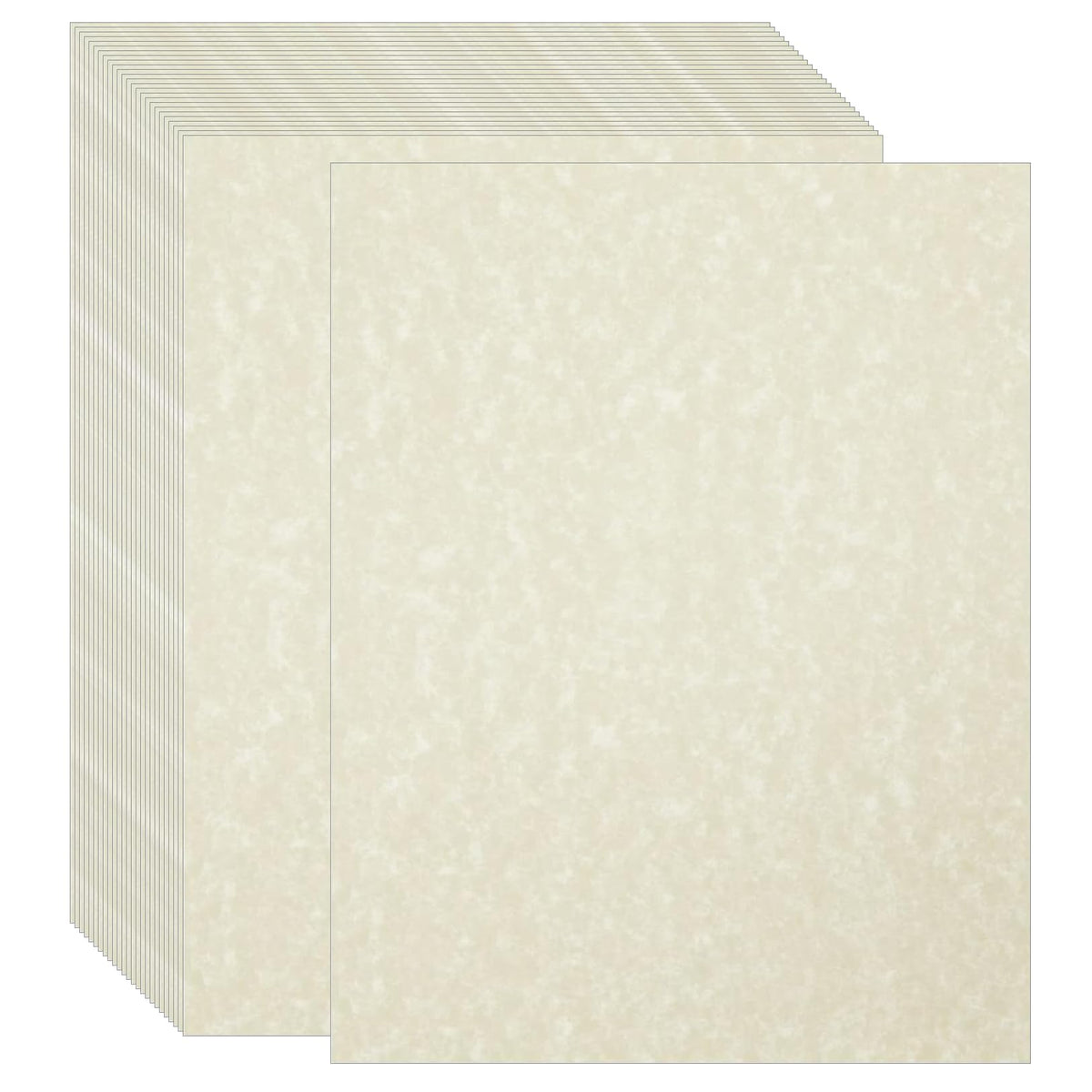 Acidea 100 Sheets Printed Parchment Paper, 180GSM Thickened A4 Creamy White Blank Certificate Printing Paper, Ivory Antique Textured Double Side