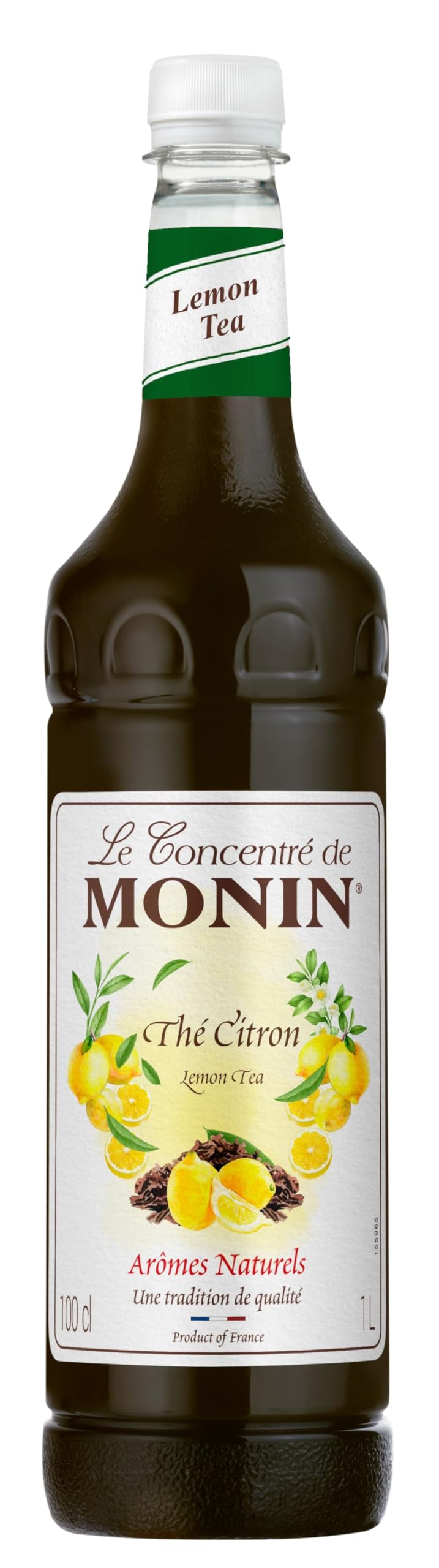 MONIN Premium Lemon Tea Concentrate 1L for Hot and Iced Teas. Vegan-Friendly, Allergen-Free, 100% Natural Flavours and Colourings