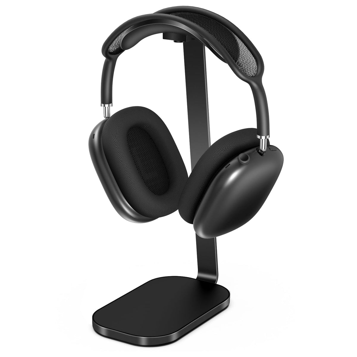 VICHYIE Headphone Stand for AirPods Max, Headset Holder with Aluminum Supporting Rod, Heavy Base Desk Stand Headphones Support Accessory for All