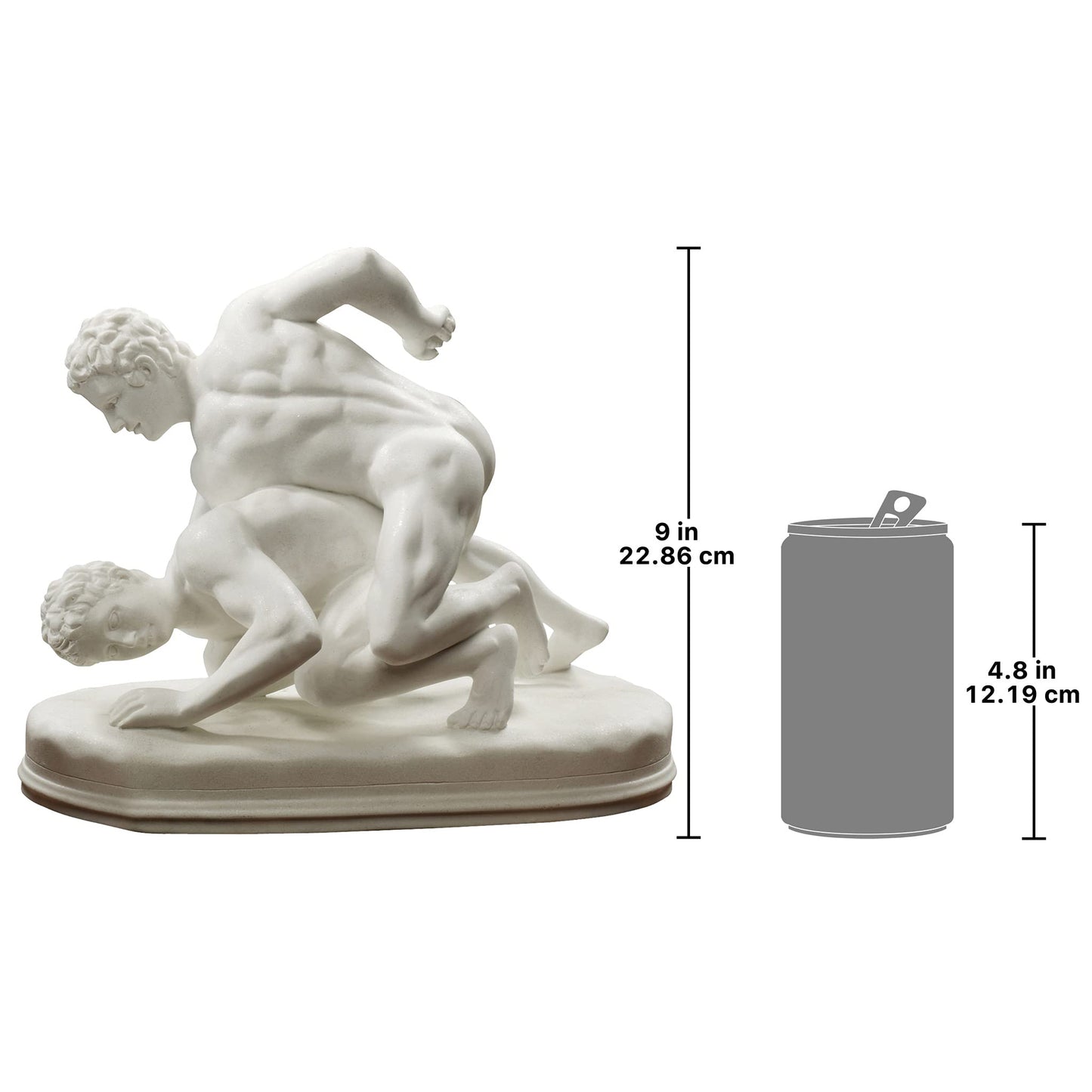 Design Toscano Hellenistic Greek Wrestlers Bonded Marble Statue
