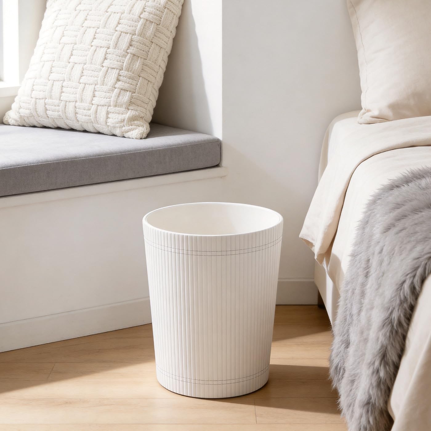 GORESE Office Waste Paper Bin - Trash Can Wastebasket,Garbage Container Bin for Storing and Holding Waste in Bathroom, Kitchen, Home Office