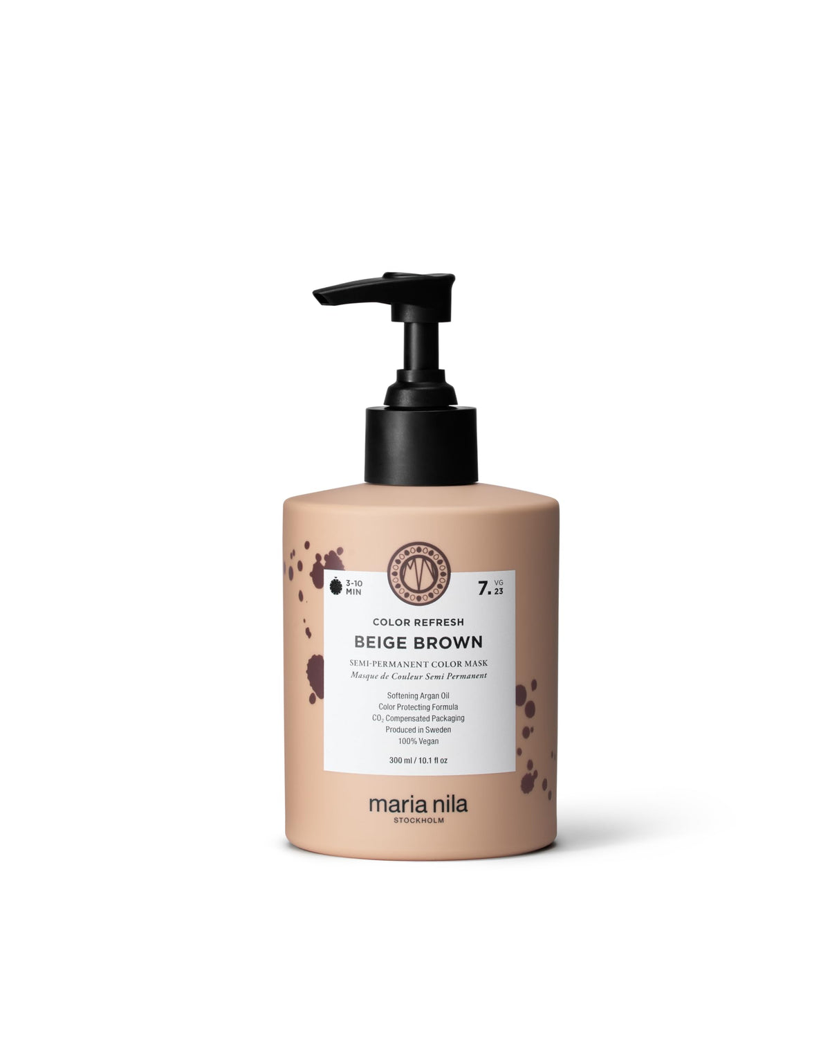 Maria Nila Colour Refresh, Beige Brown 300 ml, Beige brown hair mask, Semi-Permanent Pigments, 100% Vegan & Sulfate/Paraben free