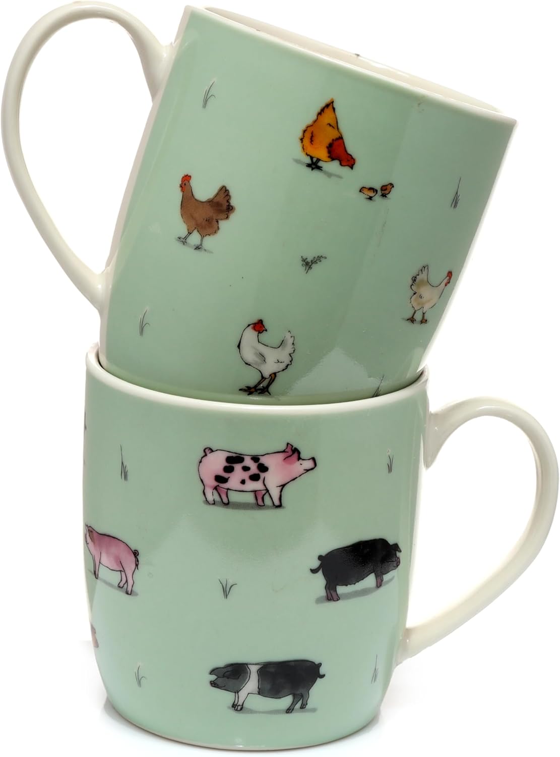 Puckator Willow Farm Set of 2 Porcelain Mugs