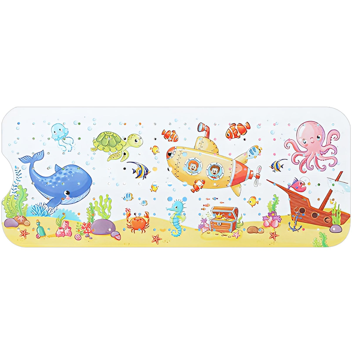 HESUSLA Bath mat non slip anti mould 100x40 cm highly absorbent quick drying bathroom pad with drainage holesAnti slip bathtub pad anti slip bath mat