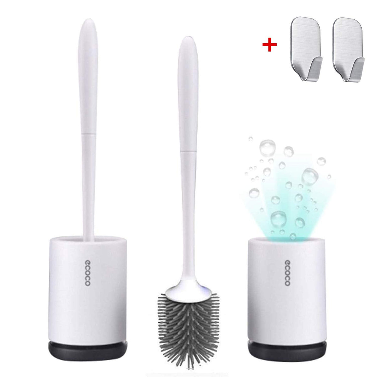 Meiyijia Antibacterial Toilet Brush with Clean Silicone Bristles (Standing) 1 Piece