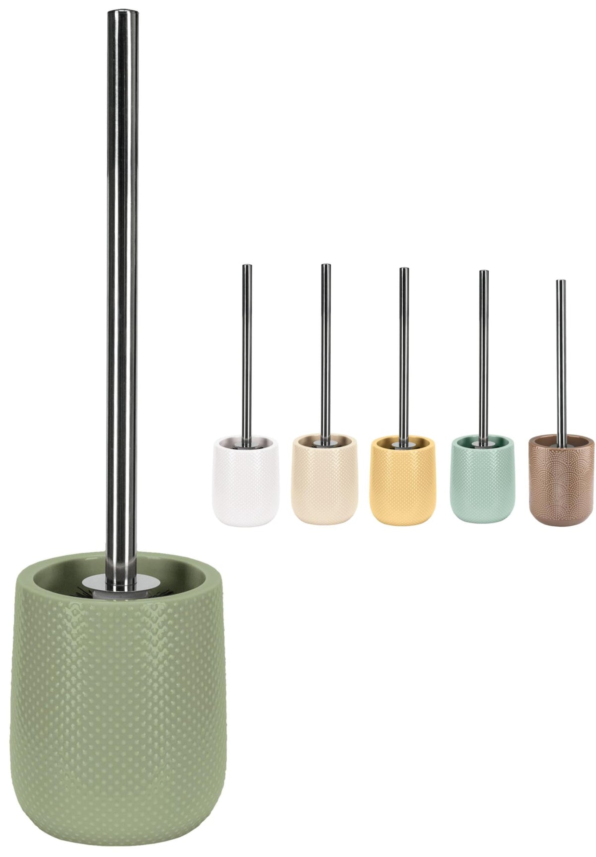 KW Luxury Ceramic/Porcelain/Stoneware Toilet Brush and Holder (Green)