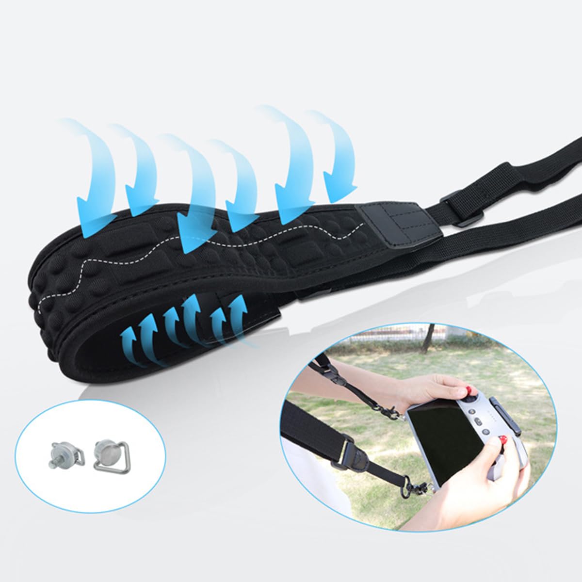 Namvo Neck Strap Decompression Massage Lanyard for Drone Remote Controller with Buckle Compatible with Drone remote controller with screen