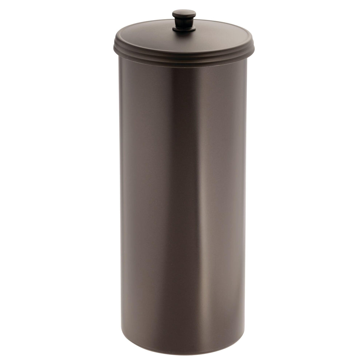 iDesign Kent Toilet Roll Storage Free Standing, Practical Plastic Toilet Paper Holder, Easy Bathroom Toilet Roll Storage Solution for 3 Toilet Rolls,