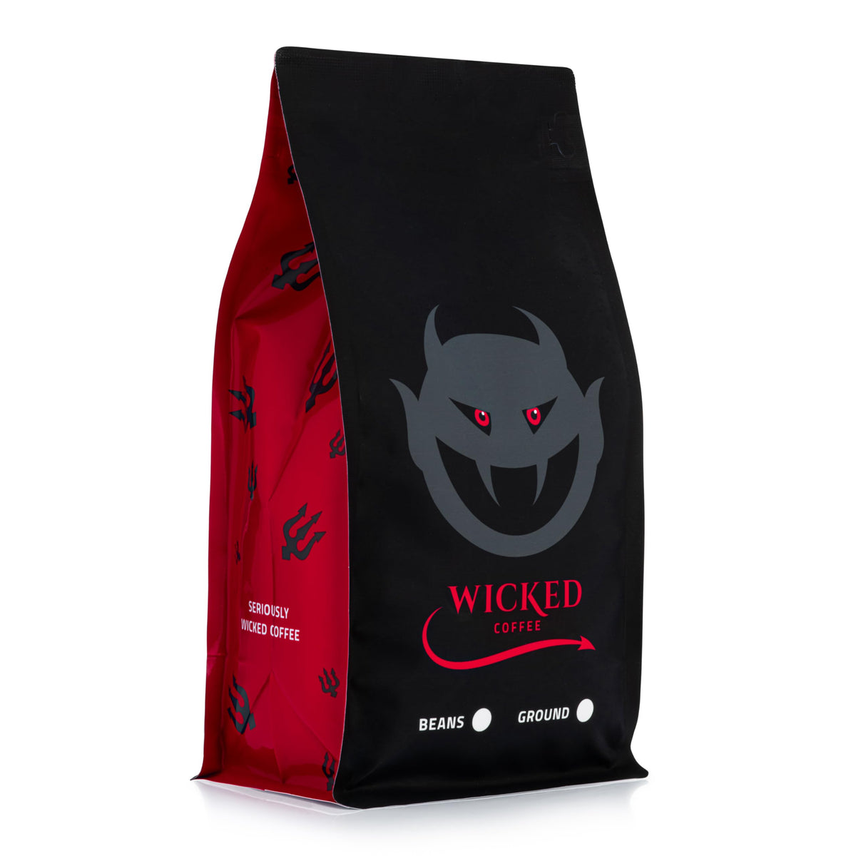 Wicked Coffee Strong Coffee Beans 500g Bag, Dark Roast, Freshly Hand Roasted In The UK, Resealable Bag, Responsibly Sourced, Small Batch Roasted