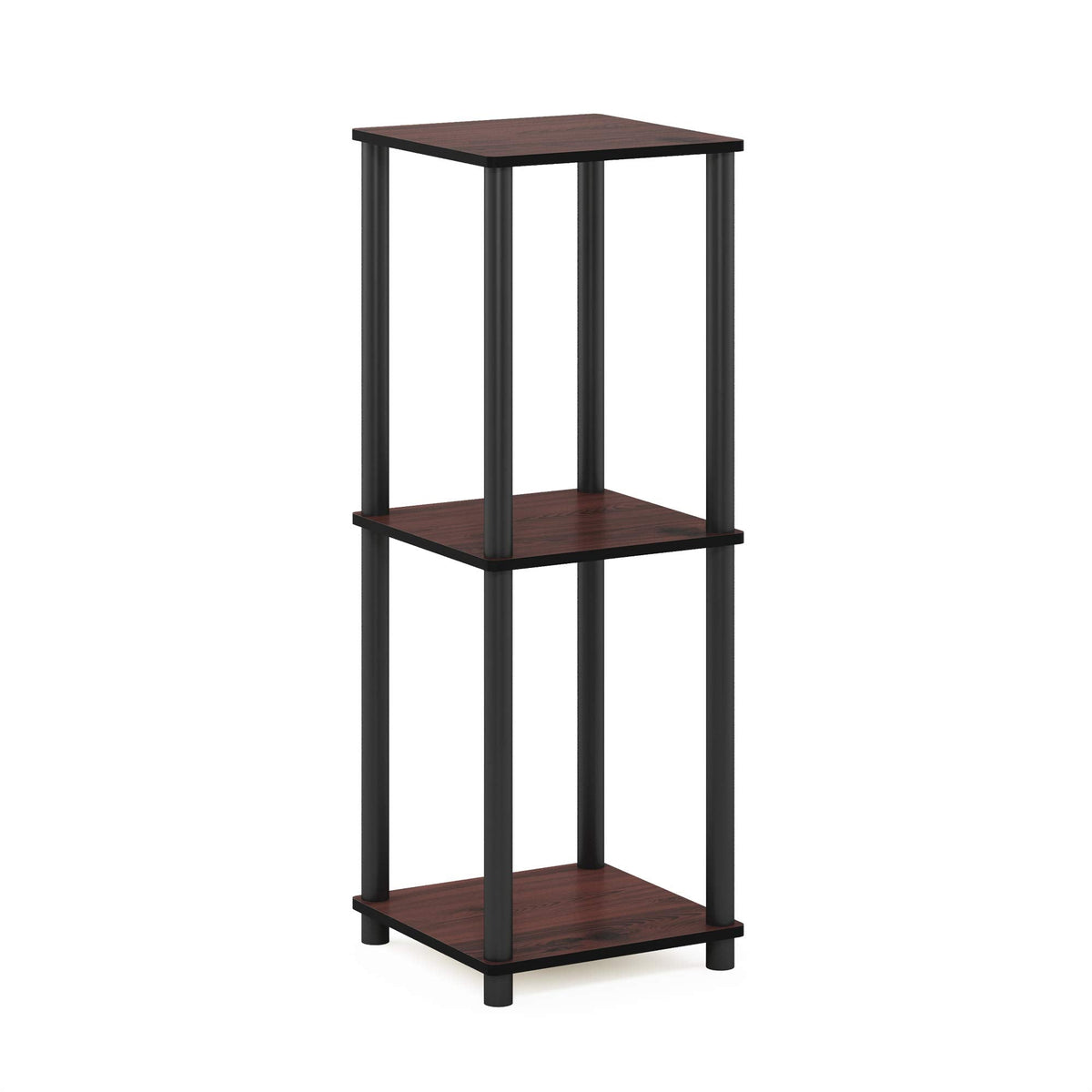 Furinno TURN-N-TUBE Side Table Set of 2, 2-Tier Stackable End Table with Open Shelf, Toolless Night Stand, Bedside Table, for Living Room, Bedroom