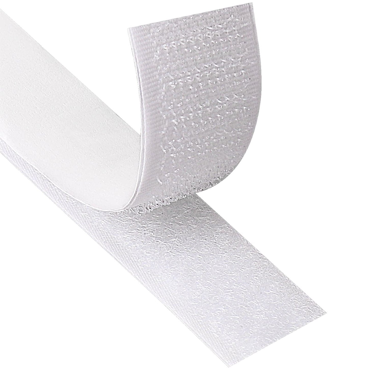 Blooven Hook and Loop Strip Tape 20 Meter Self Adhesive Sticky Back Fastening Tape 20 mm Wide (20 mm x 20 m, White)