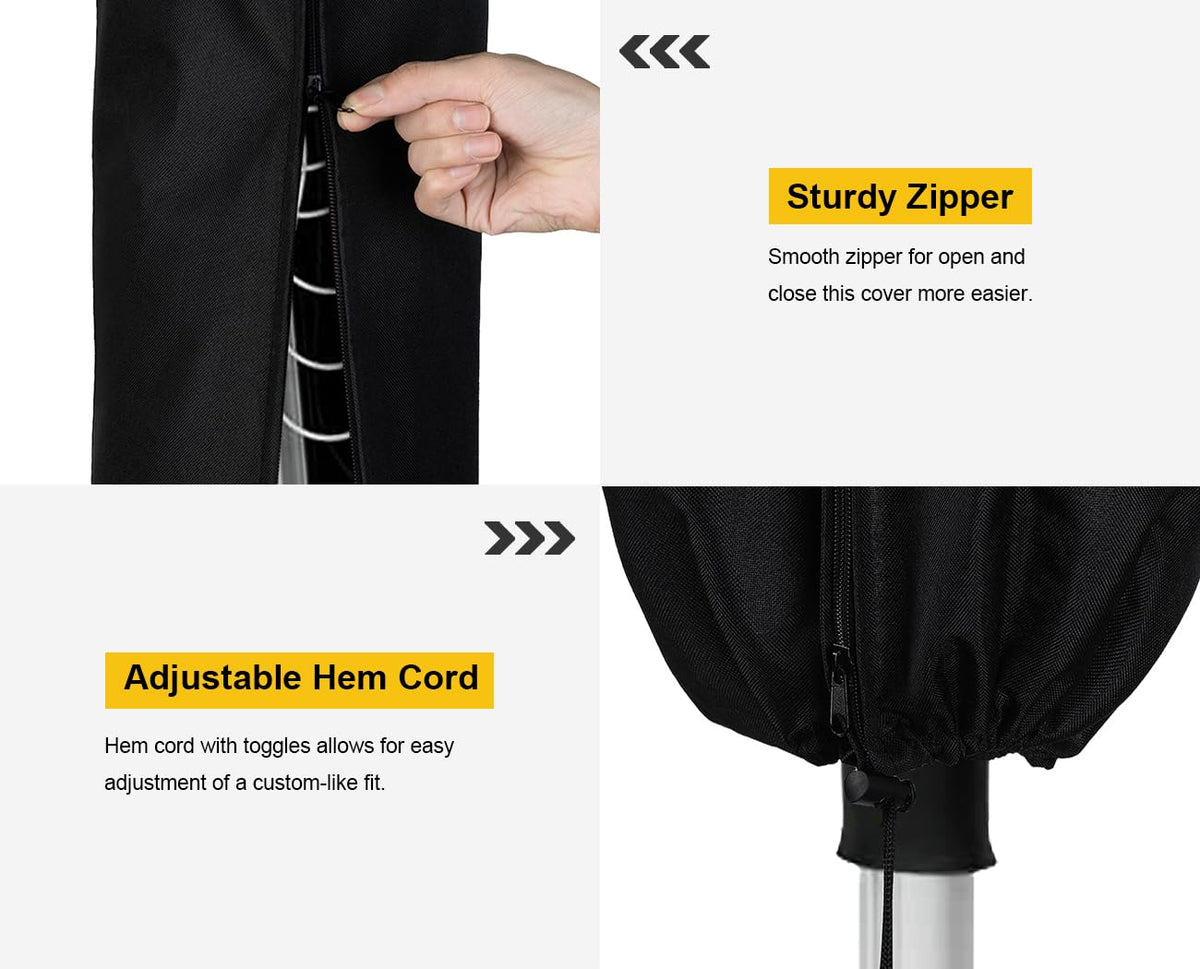 Dokon Waterproof Rotary Washing Line Cover with Zip for Rotary Airer Dryer