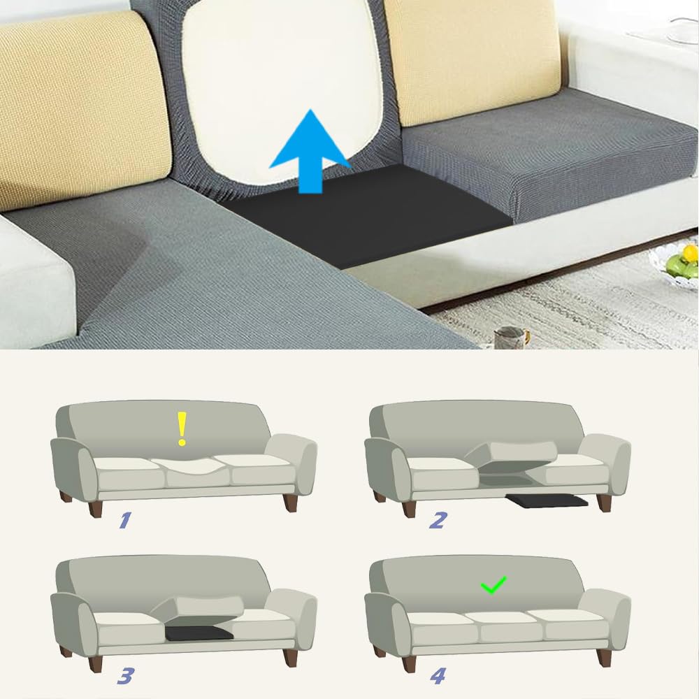 Duscdesp 50×50cm Sofa Support Boards,Sofa Bed Support Cushion Sofa Saver,Cushion Sag Repair for Corner Sofa Sofa Bed Couches Settee (Black & 1 Pcs)