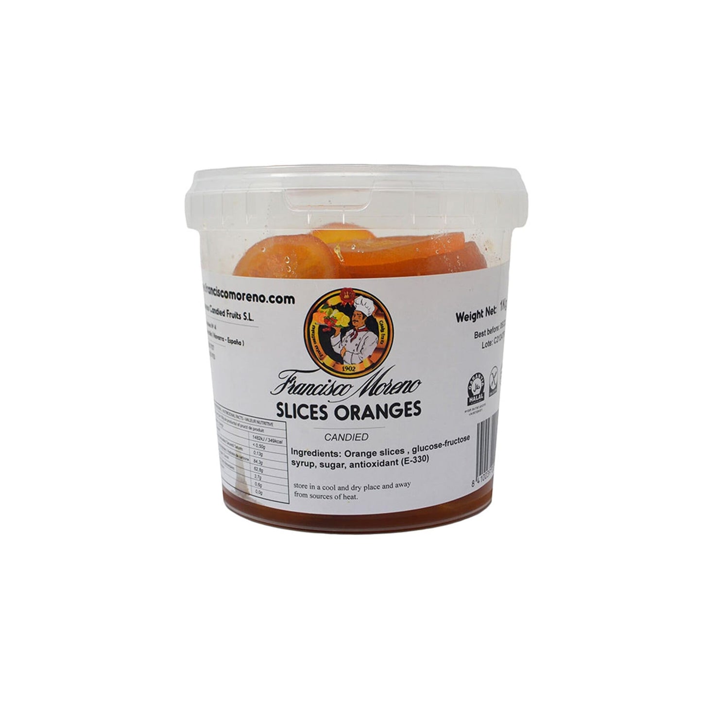 Francisco Moreno Candied Orange Discs - 1kg