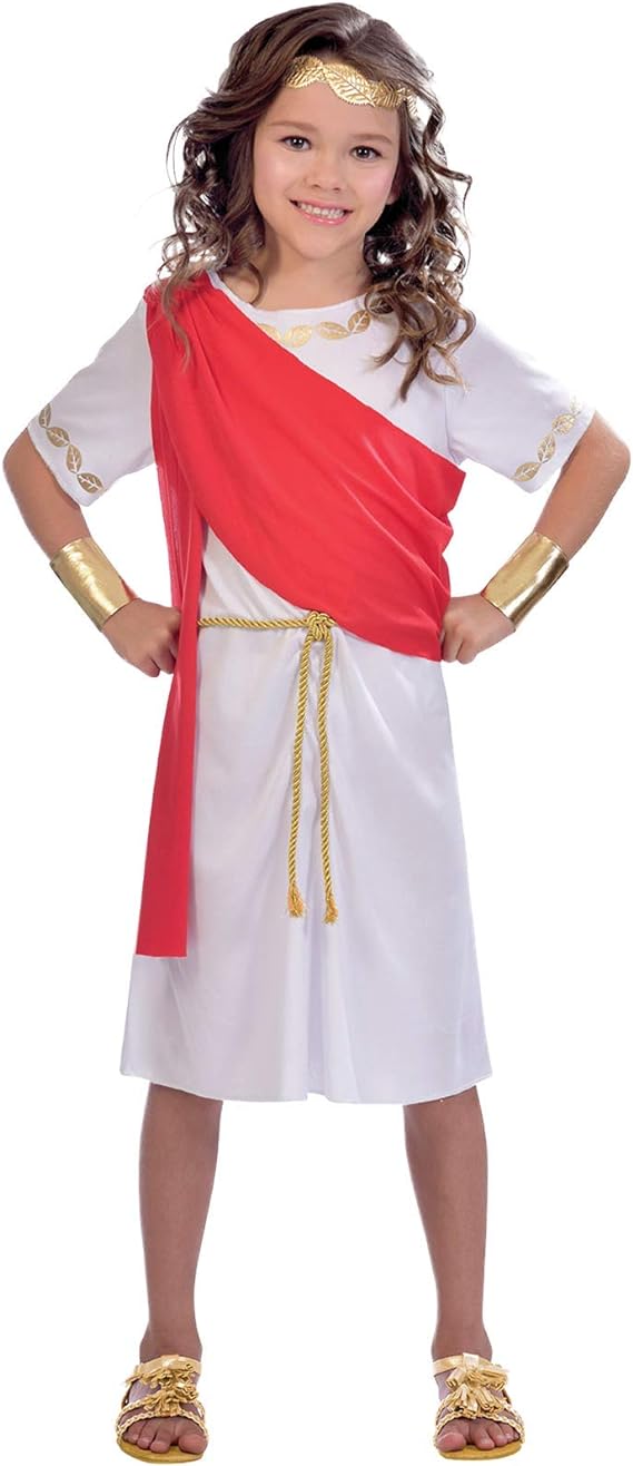 Girls Roman Toga Costume size 6-8 yo used like new condition