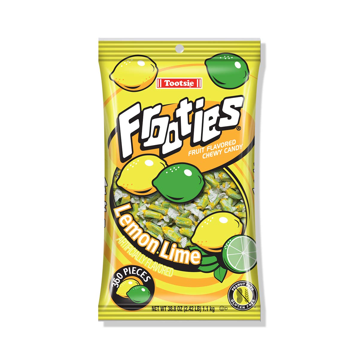 Lemon Lime Tootsie Frooties 360ct (1.1kg) Bag