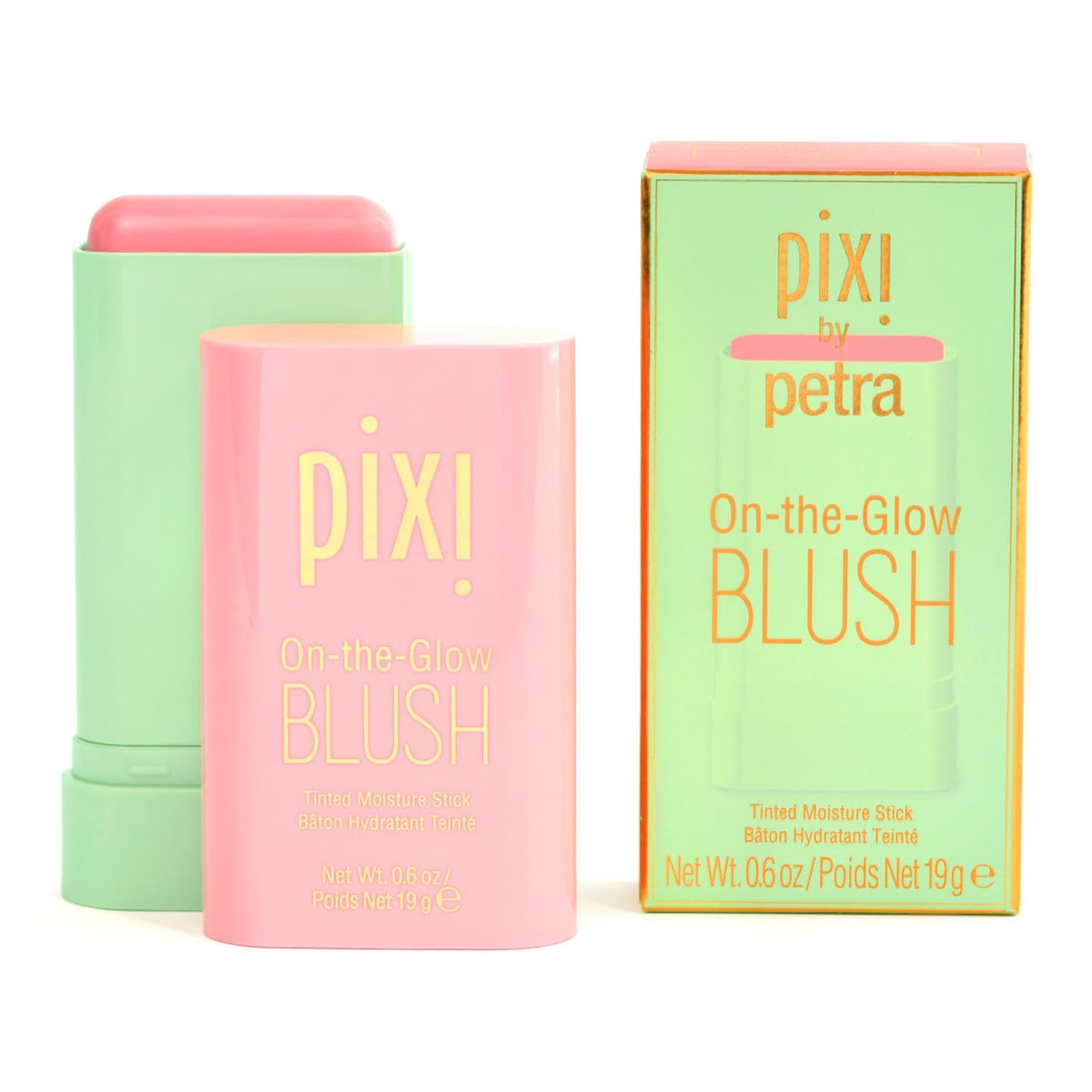 Pixi On-The-Glow Blush - Fleur, Hydrating Tinted Moisture Blush Stick With Ginseng, Aloe Vera & Fruit Extracts, For Cheeks & Lips, 19G 0.6Oz,