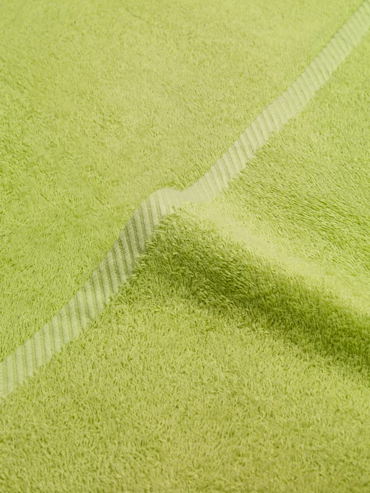 Top Towel - Plus - Bath Towels - 4 Face Towels or Bidet - 30x50cm - 100% Cotton - Lime