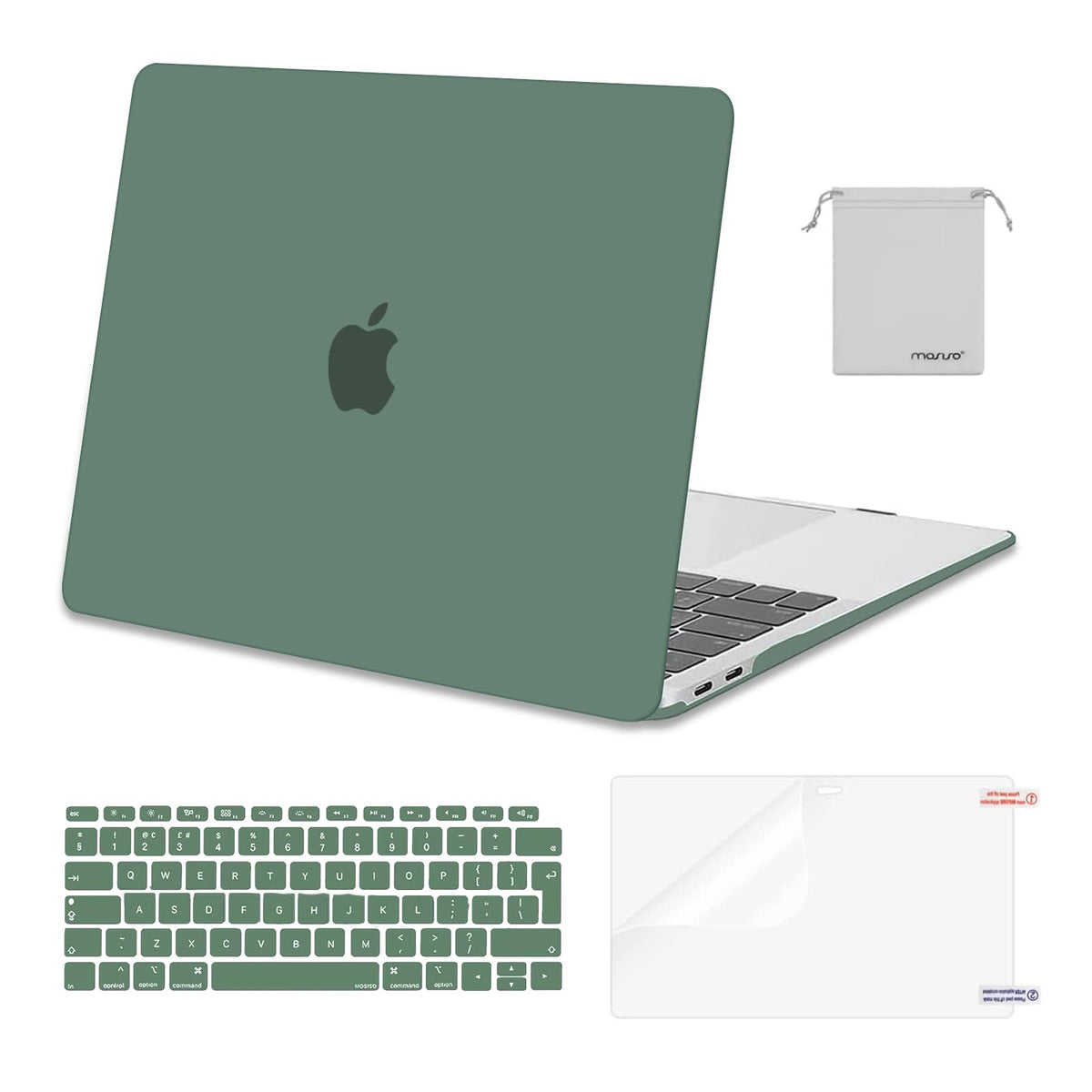 MOSISO Compatible with MacBook Air 13 inch Case M1 2021 2020 2019 2018, Hard Shell for MacBook Air M1 Case 13.3 inch A2337 A2179 A1932 & Keyboard
