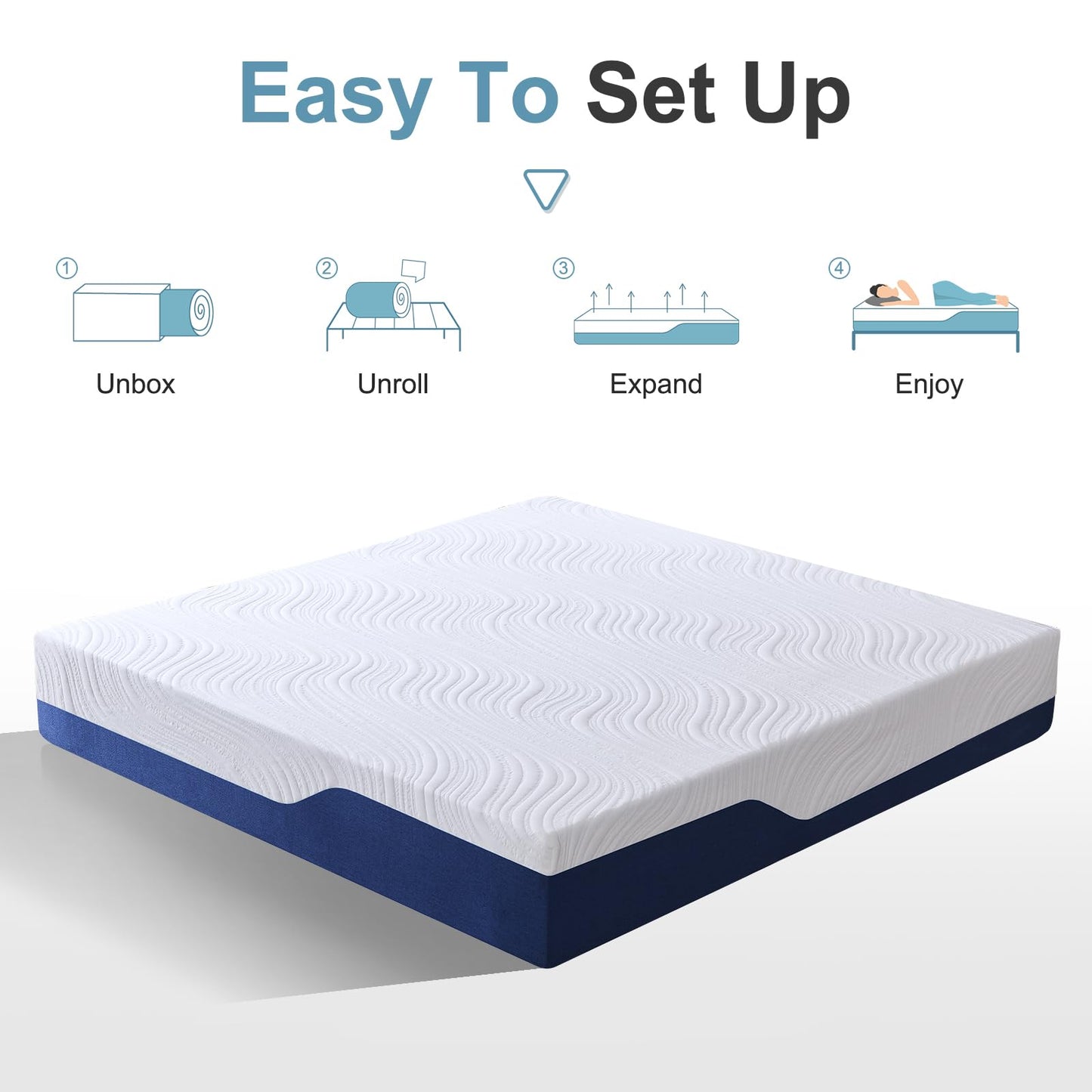 Hiimgo Small Double Mattress Medium Memory Foam Mattress 120x190x25cm