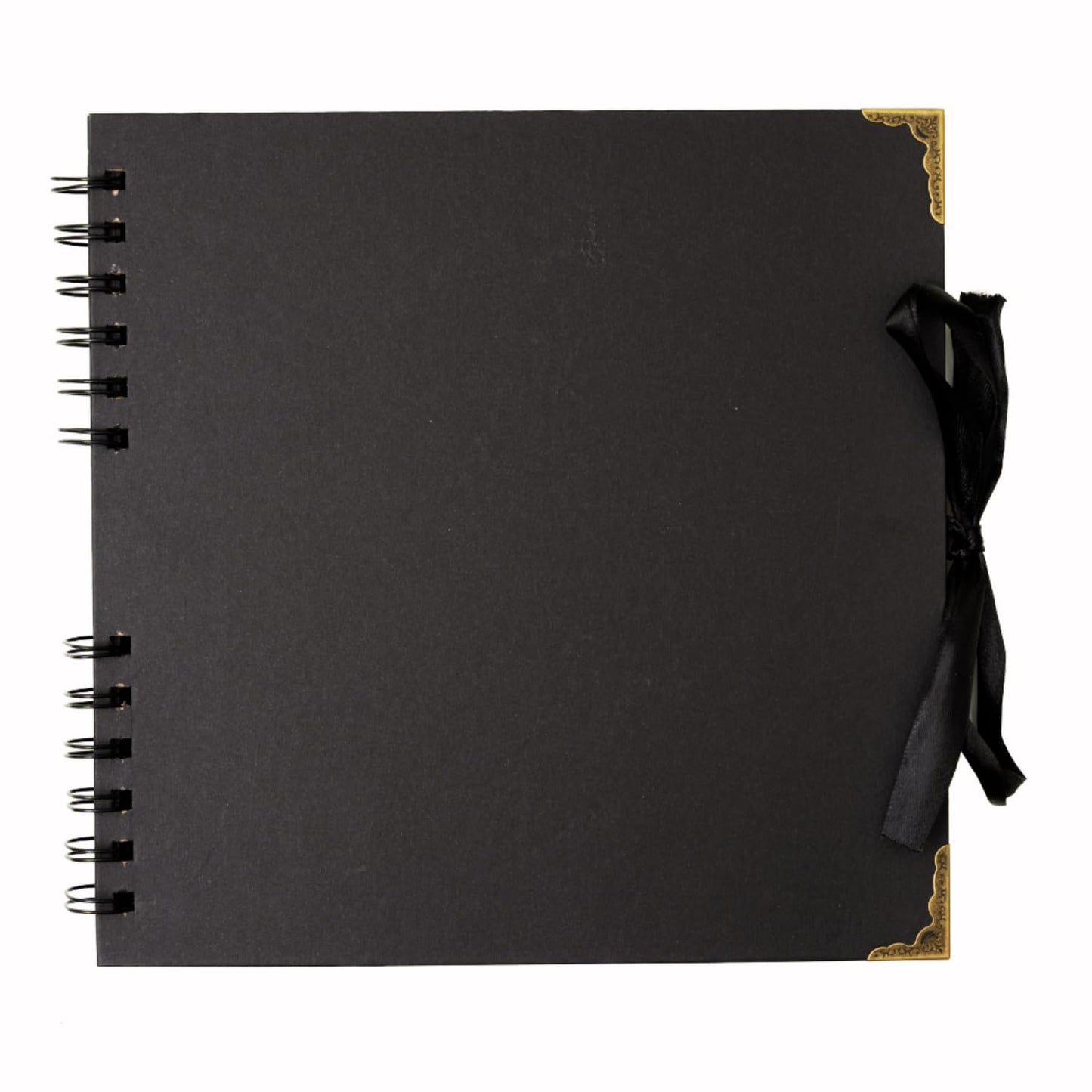Hawksbill Black Scrapbook Photo Album 60 Pages ? 31cm x 31cm Black Scrap Book Spiral Bound Wedding Picture Album 180gsm Memory Book Ideal for Photos