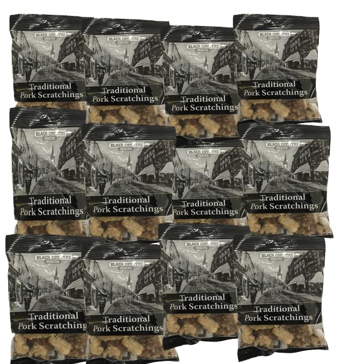 Black Country Snacks Pork Scratchings 70g x 12 MS Authentic Black Country (This is not a VAT??? able Product. ??? No VAT On This Product)