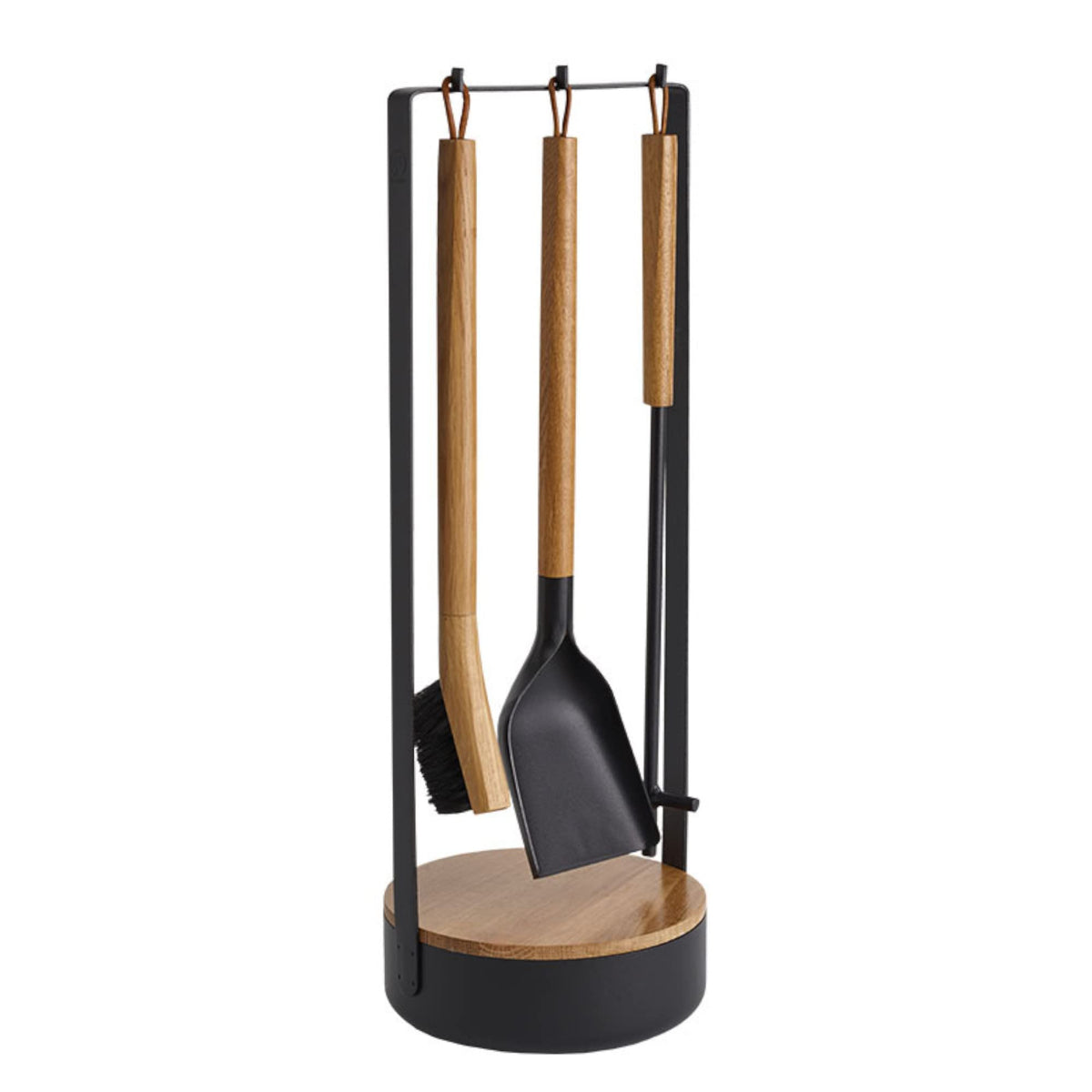 Mors? Adrian Fireplace Companion Set - The Original, High-Quality Designer Fireplace Set, 4-Piece Fireplace Set with Shovel, Broom and Fire Hook &