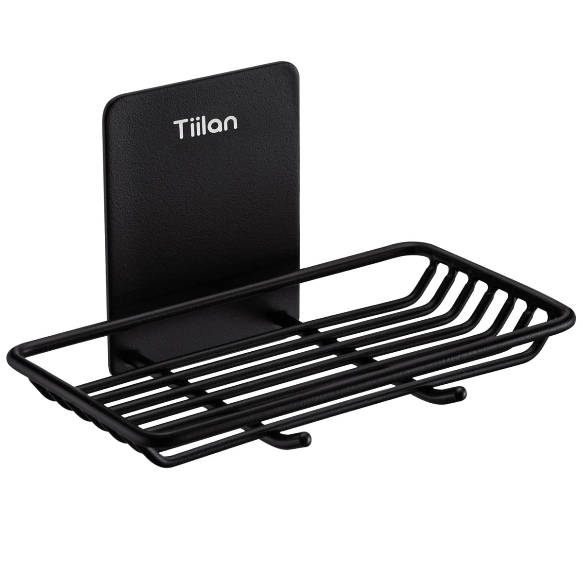 Tiilan Self Adhesive Bar Soap Dish for Shower, Bathroom Soap Holder Wall Mount ? Stainless Steel, Black
