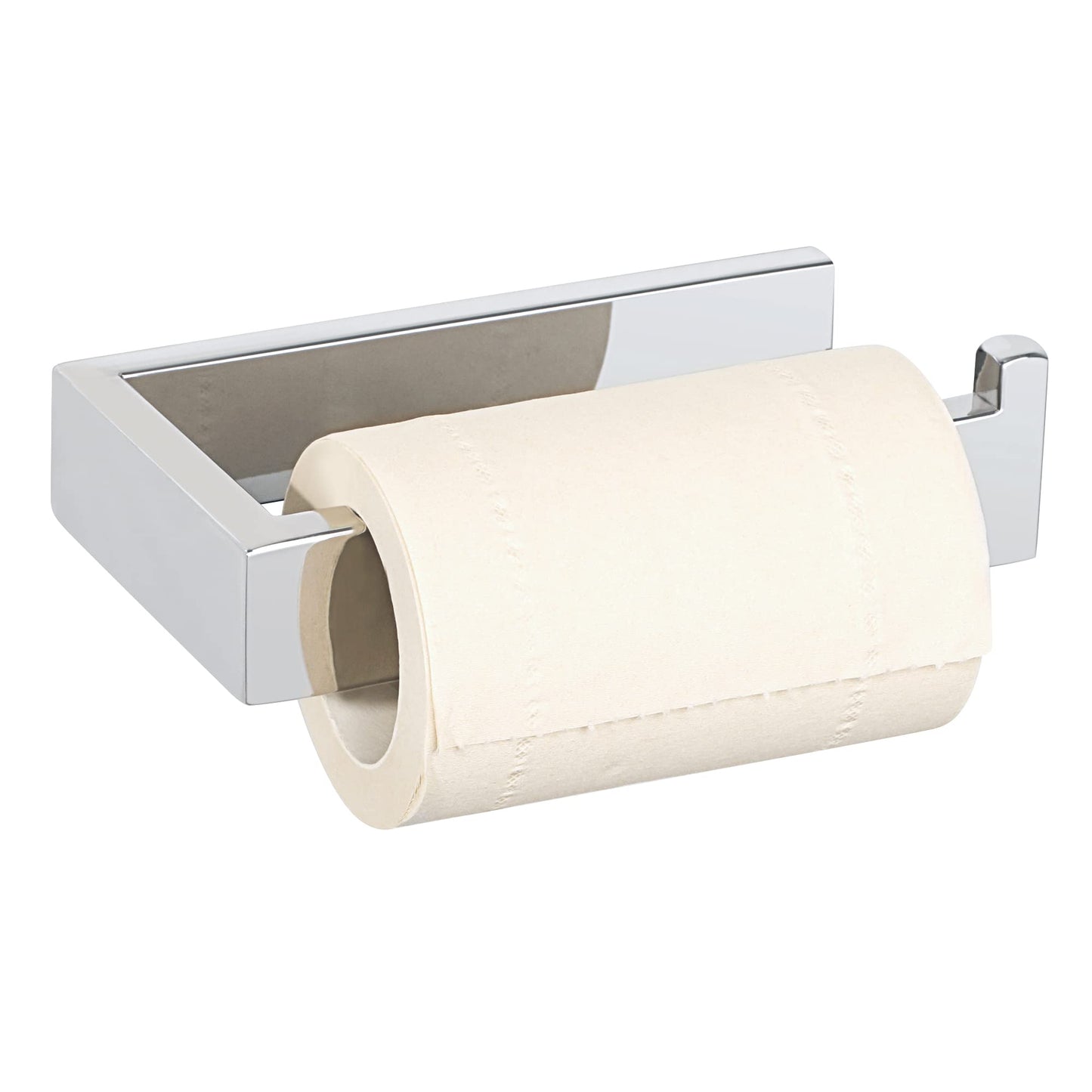 Sayayo Toilet Roll Holder Wall Mounted SUS304 Stainless Steel Toilet Paper Holder for Bathroom Kitchen, Polished Chromed Square Design, EGKN2211-C