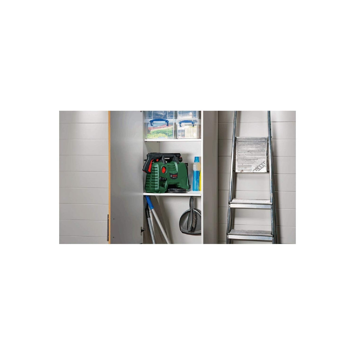 Bosch Pressure Washer EasyAquatak 100 Long Lance (1100 W, 3 m hose, Max. flow rate: 330 l/h, variable fan jet nozzle, in carton packaging)