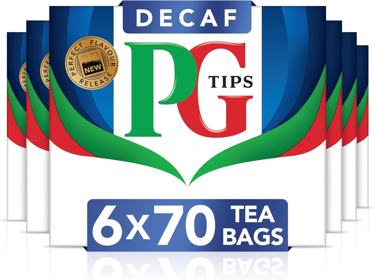 PG Tips Decaf | Black Tea Bags Bulk | Indulgent, Velvety & Rich Black Tea | Perfect Flavour Release | Decaffeinated | 6 Packs | 420 Plant Based