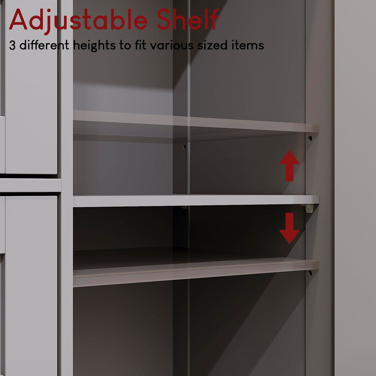 Bath Vida Priano Freestanding 4 Drawer 1 Door Bathroom Floor Cabinet, Grey