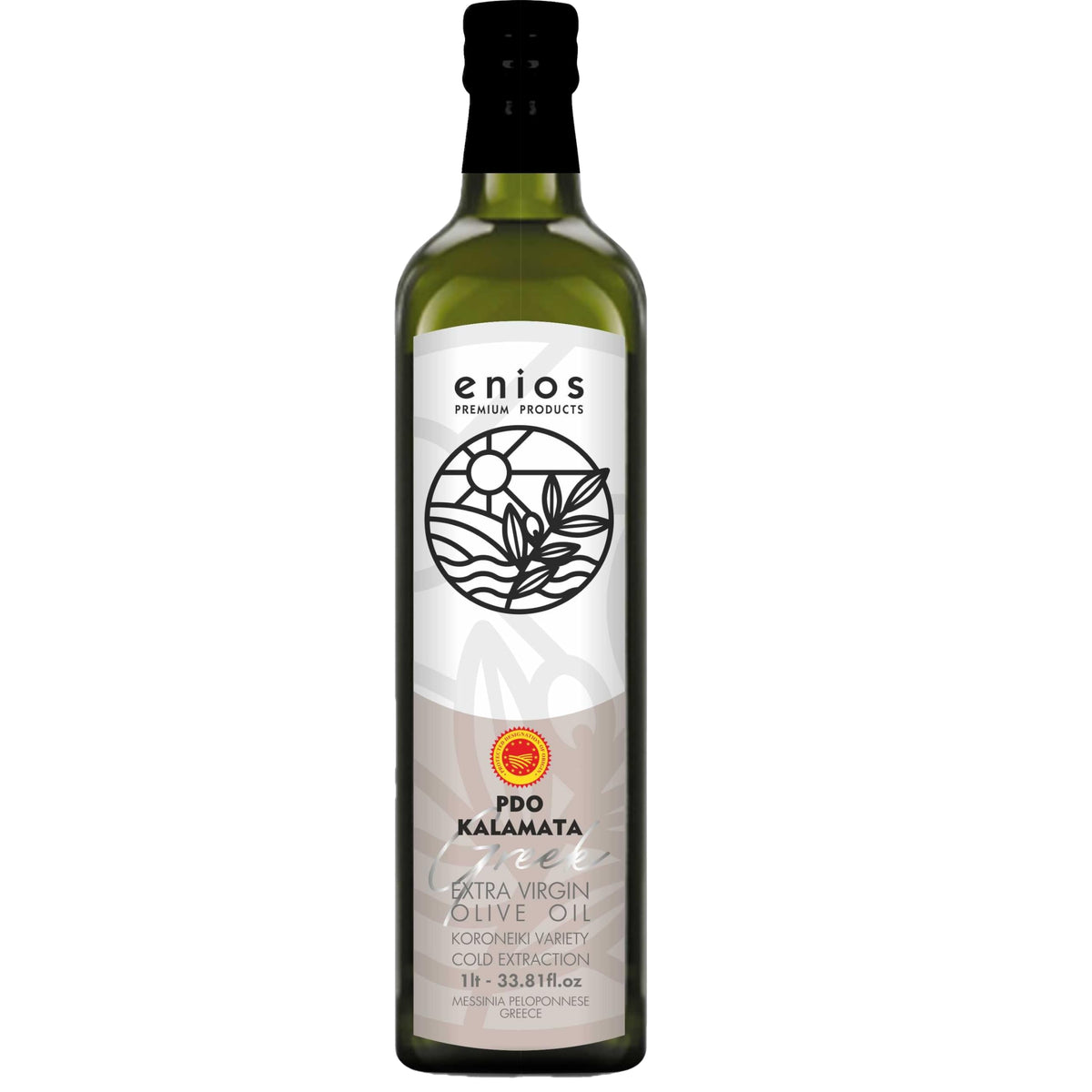 Enios Greek PDO Kalamata Extra Virgin Olive Oil. Harvest 2025 (1L). Best Before: Jan-2027