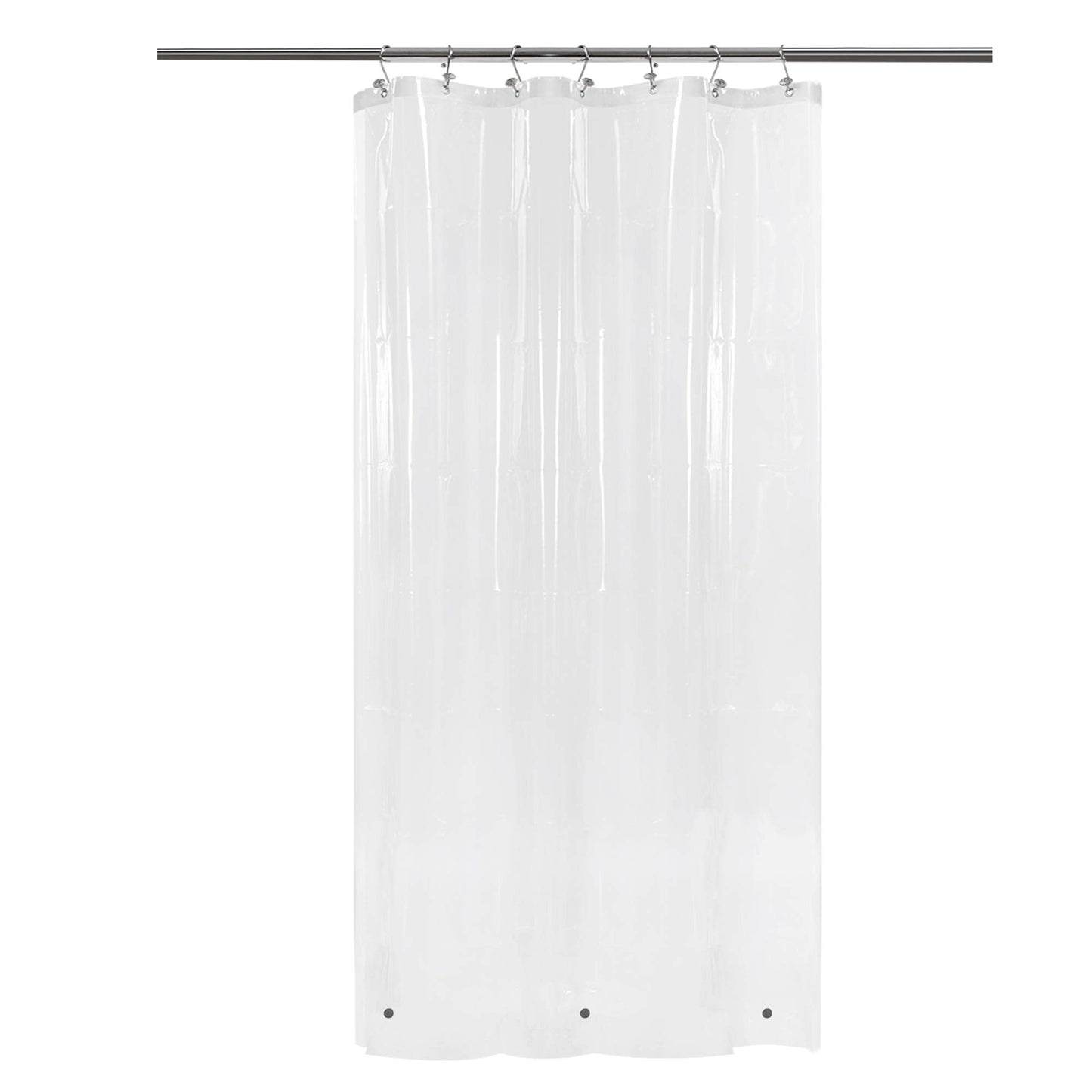 Barossa Design Narrow Shower Curtain Liner with 3 Magnets - 36" x 78", Waterproof PEVA Shower Liner for Small Long Bathroom Stall, PVC Free, Metal